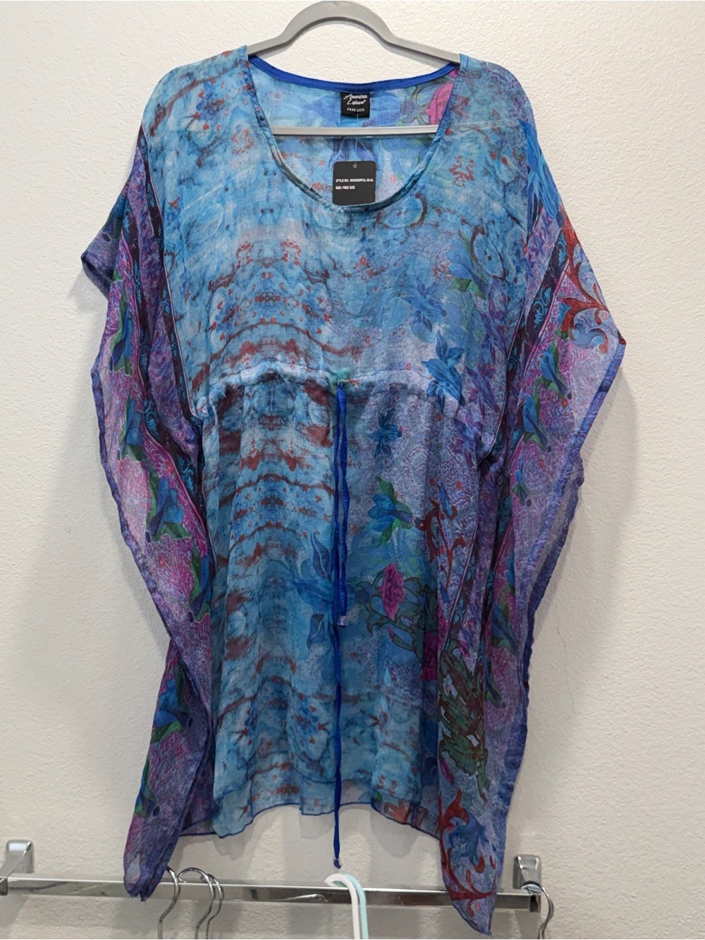 NWT American Leisure Free Size Print Beach Swim Cover Up Dress